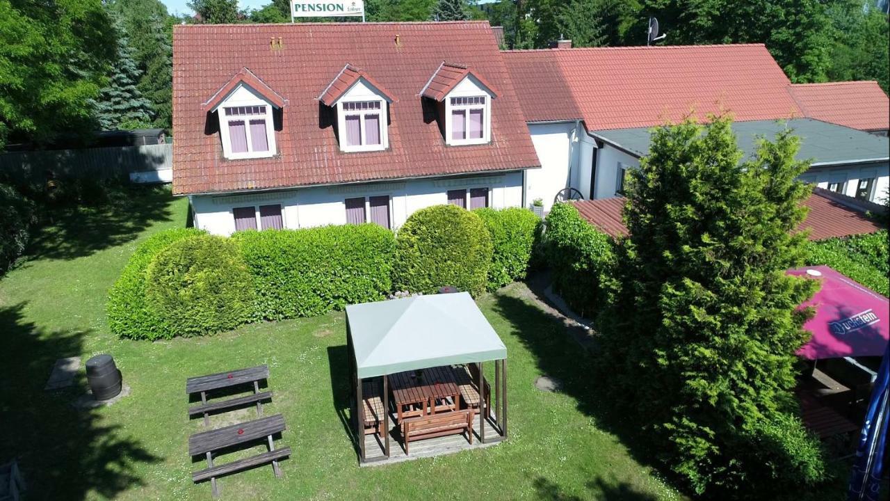 Pension Zum Lindeneck Hotel Lubz Bagian luar foto