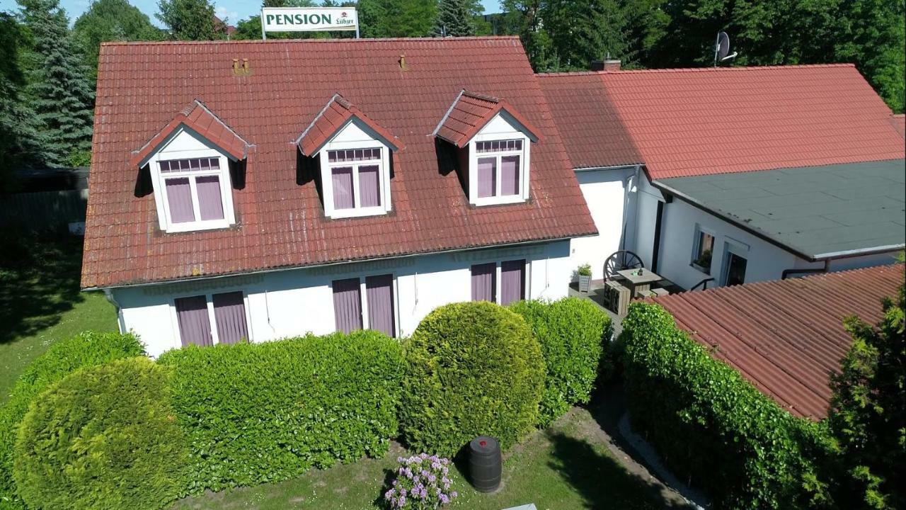 Pension Zum Lindeneck Hotel Lubz Bagian luar foto